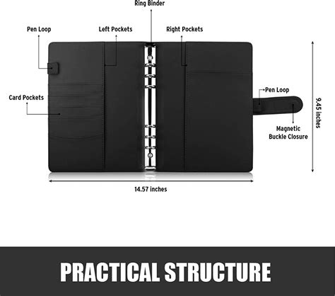 Sooez A Notebook Binder Ring Planner With Stylish Design Loose