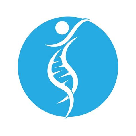 Vector Design De Cone De Logotipo De Dna Humano Vetor Premium