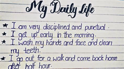 My Daily Life Routine Essay For Class To Lines On My Daily