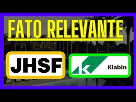 Jhsf Jhsf Recompra De A Es Klabin An Ncio De Dividendos