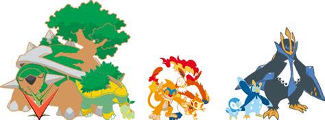 Sinnoh Starters By Vyranitar On Deviantart