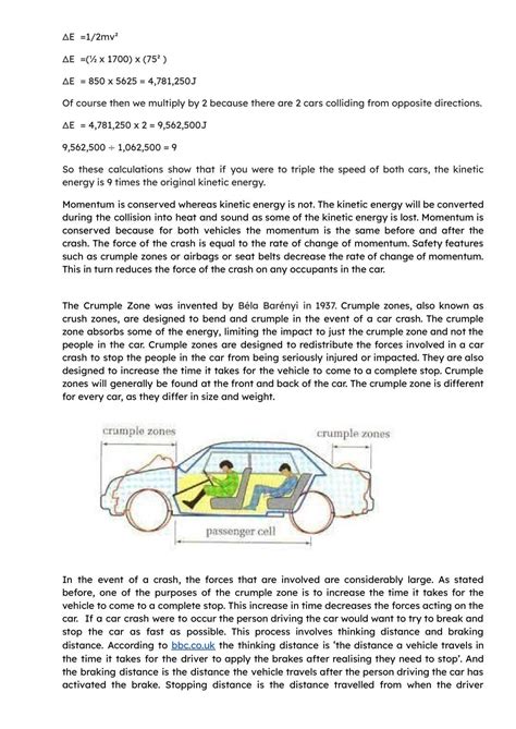 AS91169: Crumple Zones | Physics - Level 2 NCEA | Thinkswap