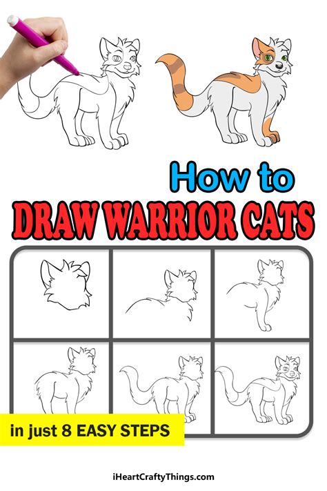 Warrior Cats Drawing How To Draw Warrior Cats Step By Step