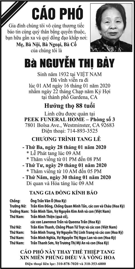 Bà Nguyễn Thị Bảy - Nguoi Viet Online