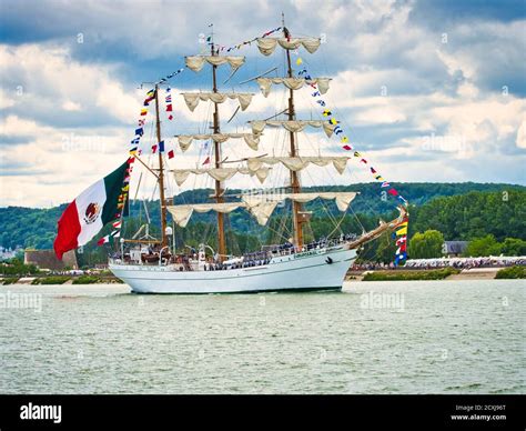 ROUEN FRANCIA Junio Circa 2019 La Gran Goleta Mexicana De Tres