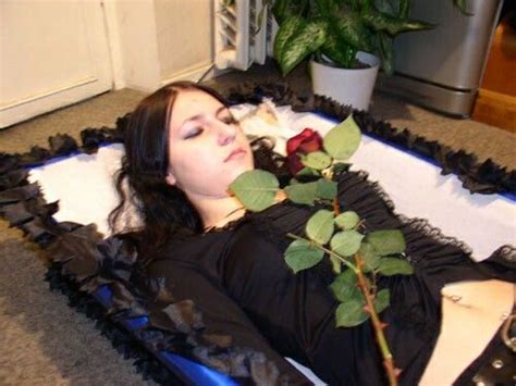 Beautiful Dead Woman In Casket