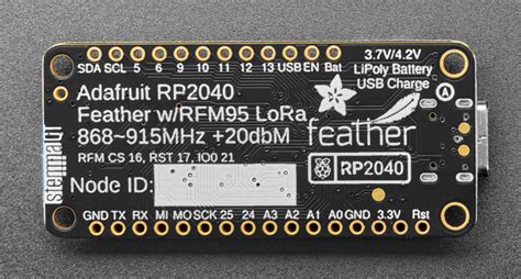 Pinouts Adafruit Feather Rp2040 Rfm95 Adafruit Learning System