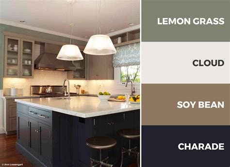 A blue and green kitchen color scheme promotes relaxation and