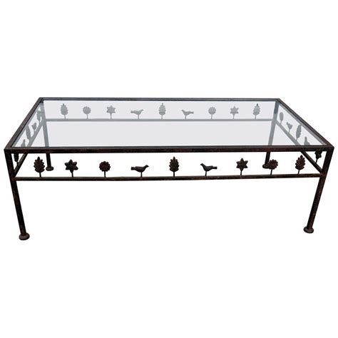 Giacometti Style Glass Top Coffee Table At 1stdibs