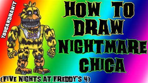 How To Draw Nightmare Chica From Five Nights At Freddy S 4 YouCanDrawIt