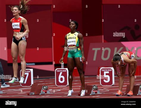 Tokyo Japan 30th July 2021 Shelly Ann Fraser Pryce C Of Jamaica