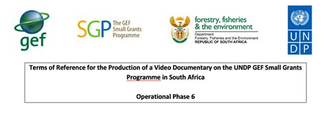 Terms Of Reference For The Production Of A Video Documentary On The