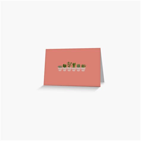 Cacti And Succulent Greeting Card By Crumpsticks Redbubble