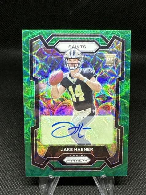 Panini Prizm Jake Haener Rookie Gr Nes Zielfernrohr Auto New