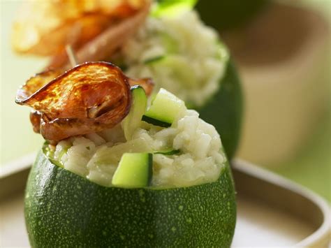 Rondini Runde Zucchini Mit Reis Und Pancetta Gef Llt Rezept Eat Smarter