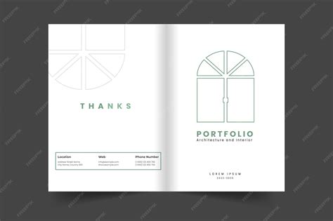 Modelo De Capa De Portfólio - Modelo de layout de capa de portfólio e design de capa interna | Vetor ...