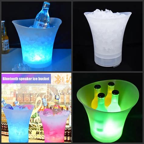 5l Waterproof Ice Bucket Color Changing Bluetooth Compatible Speaker