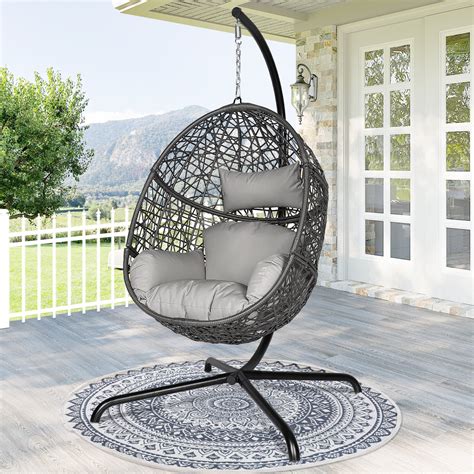 swinging egg chair with stand 11