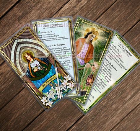 Saint Dymphna Ireland laminated Holy Prayer cards. Mental | Etsy