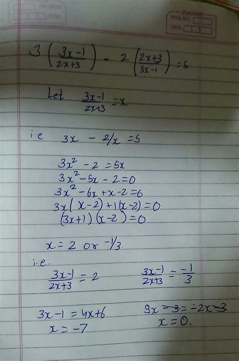 Solve The Following For X 3 3x 1 2x 3 2 2x 3 3x 1 5