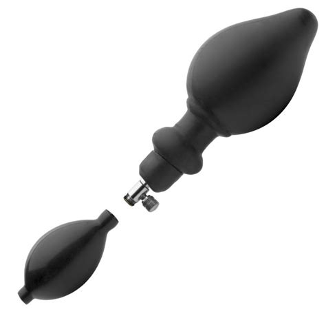 Expander Inflatable Anal Plug With Pump Black MQ Adult Store