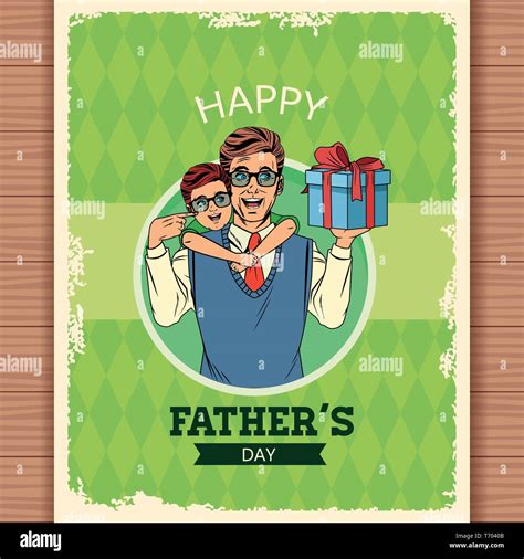 Happy Fathers Day Card Stock Vector Image And Art Alamy