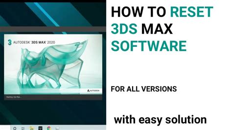 How To RESET 3ds Max Hindi YouTube