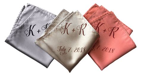 Initials Pocket Square Personalized Custom Monogram