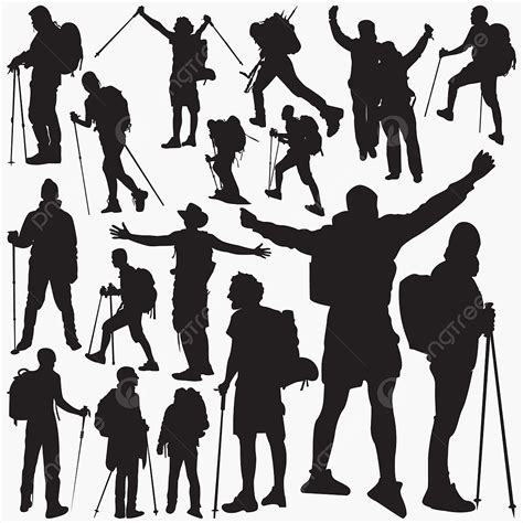 Hikers Silhouette PNG Transparent Hiker Silhouette Hiker Drawing