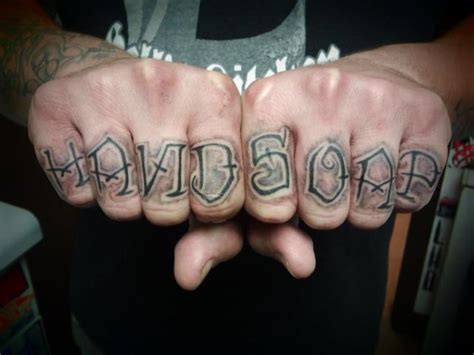 Knuckles Lettering Tattoos Last Sparrow Tattoo