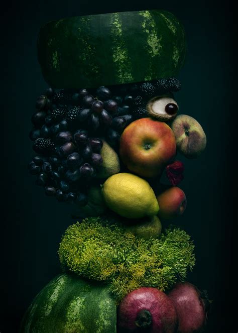 8 Incroyables Portraits Uniquement Faits De Fruits Et Légumes