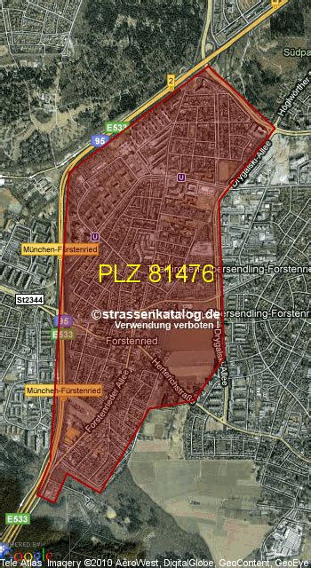 Postleitzahlgebiet 81476 - PLZ