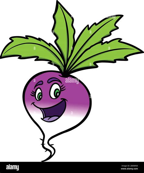 Turnip Cartoon- An Illustration of a Turnip Cartoon Stock Vector Image ...