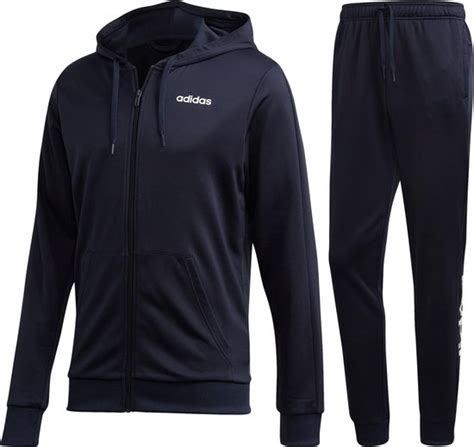 Adidas French Terry Linear Hooded Trainingspak Maat L Mannen