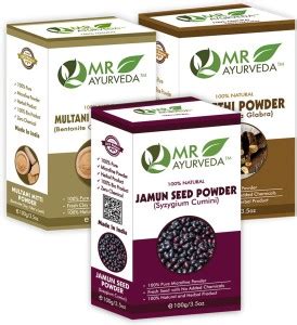 MR Ayurveda Jamun Seed Powder Multani Mitti Powder And Mulethi Powder