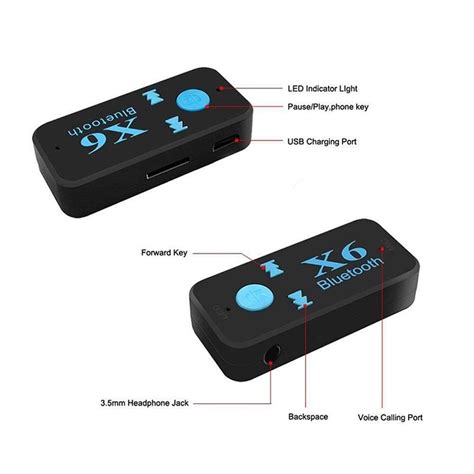 Récepteur aux voiture Bluetooth sans fil avec micro bt-x6, car wireless ...