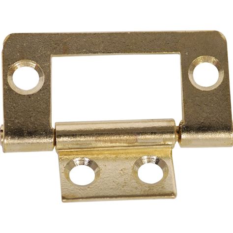 Flush Hinge Brass Plated 40mm Toolstation