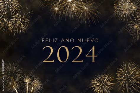 feliz año nuevo 2024 ilustración de Stock Adobe Stock