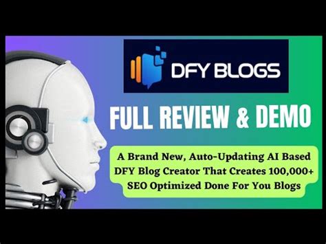 DFY Blogs Review And Demo DFY Blogs YouTube