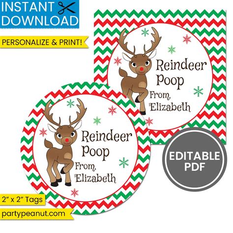 Reindeer Poop Template