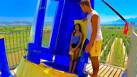 Çavuşoğlu Aquapark Trapdoor Water Slide YouTube