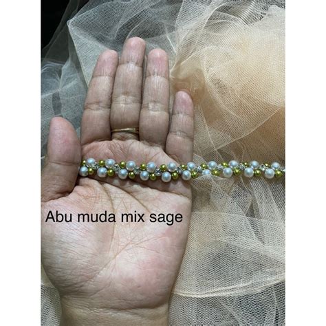 Jual Mutiara Rangkai Mix Diamond Payet Kebaya Payet Gamis Ikat Pinggang