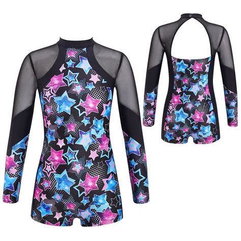 MSemis Kids Girls One Piece Sparkling Long Sleeve Leotards - Walmart.com