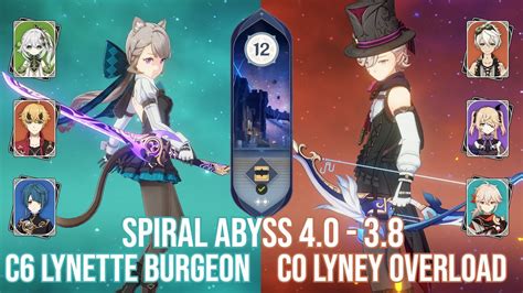 C6 Lynette Burgeon C0 Lyney Overload Genshin Impact Abyss Version 4