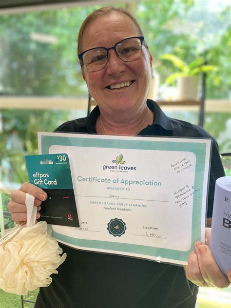 Green Leaves Seaford Meadows - Congratulations to Miss Cathy on the