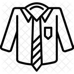 School Uniform Icon - Download in Line Style