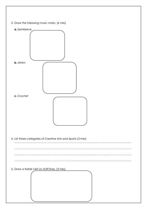 Grade 7 Creative Arts And Sports Term 3 Opener Exam 2024 2917