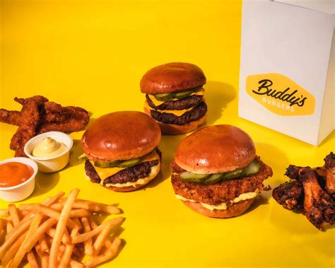 order buddys burgers table view menu delivery  cape town