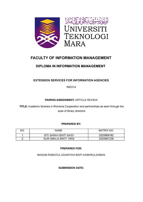 Assignment Imd Faculty Of Information Management Diploma In