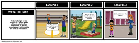 Example of Verbal Bullying Storyboard by rebeccaray